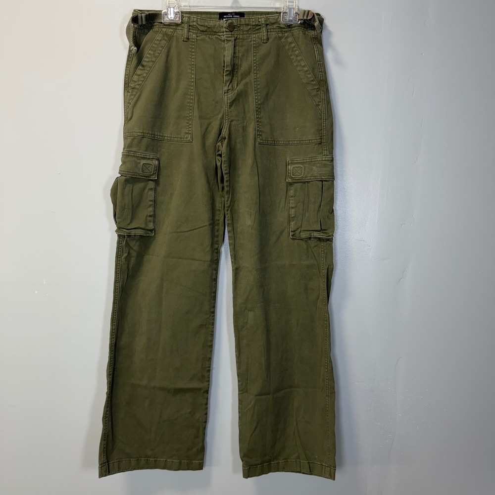 Sanctuary Reissue Cargo Pants Green Olive Wide Leg CP0921BR6 Size M